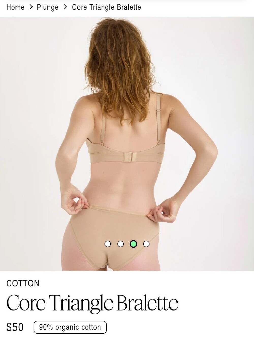 Organicbasics Triangle Bra Medium  NWT - Picture 6 of 7